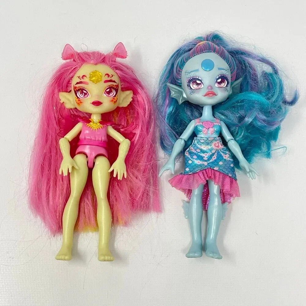 Magic Mixies Pixlings Marena the Mermaid & Pheona The Pheonix Doll Lot of 2